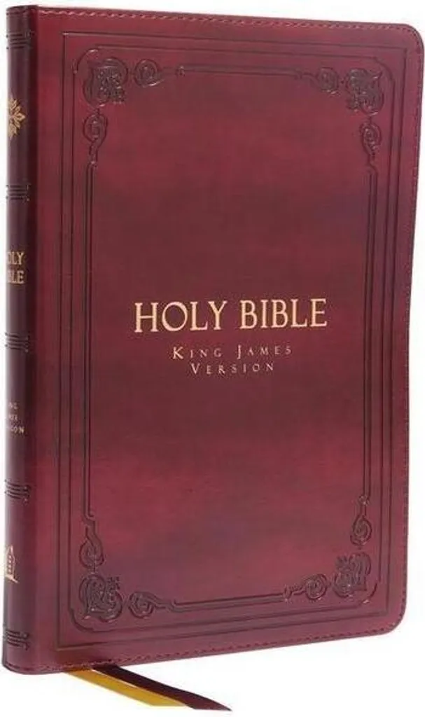 Sainte Bible KJV en Grands Caractères Couverture Souple Bordeaux 24cm