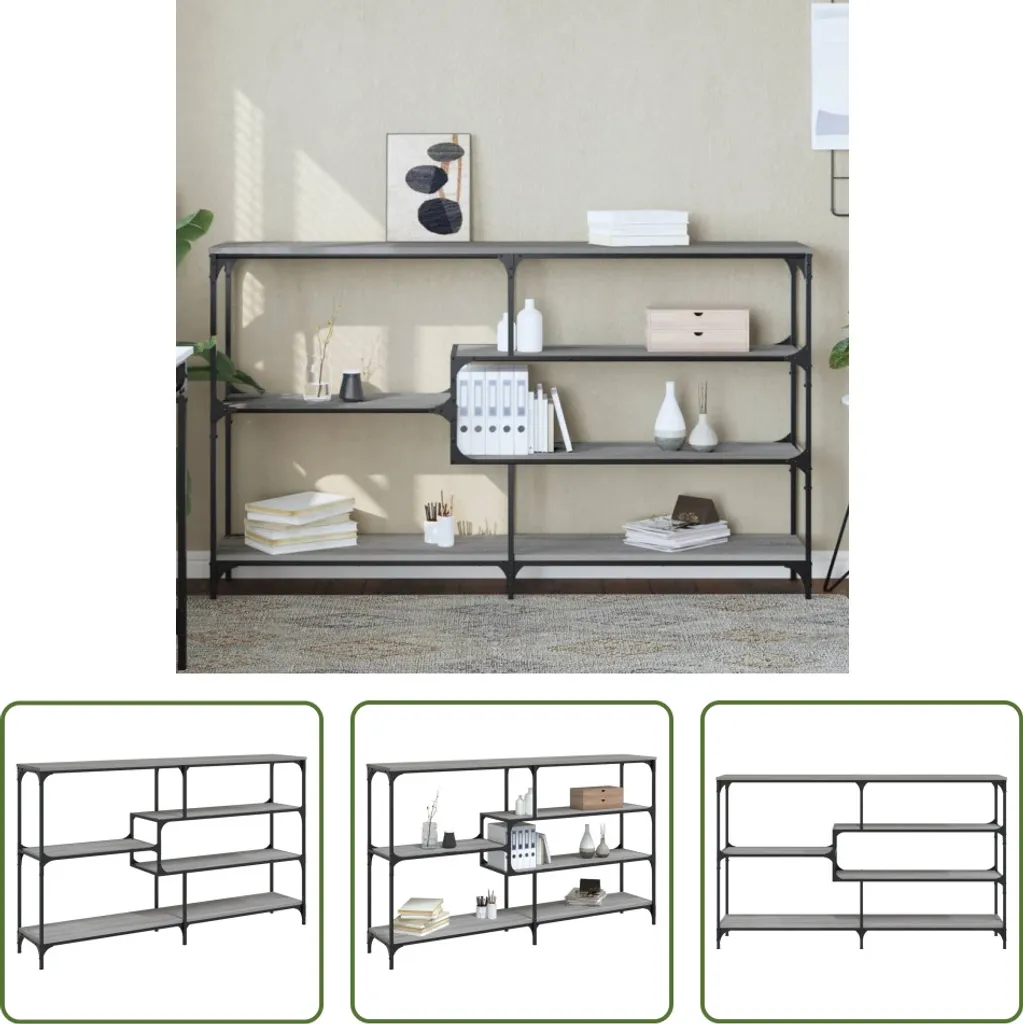 Consolle Grigia Sonoma 160x32x95 cm | Elegante Mobile Ingresso Living