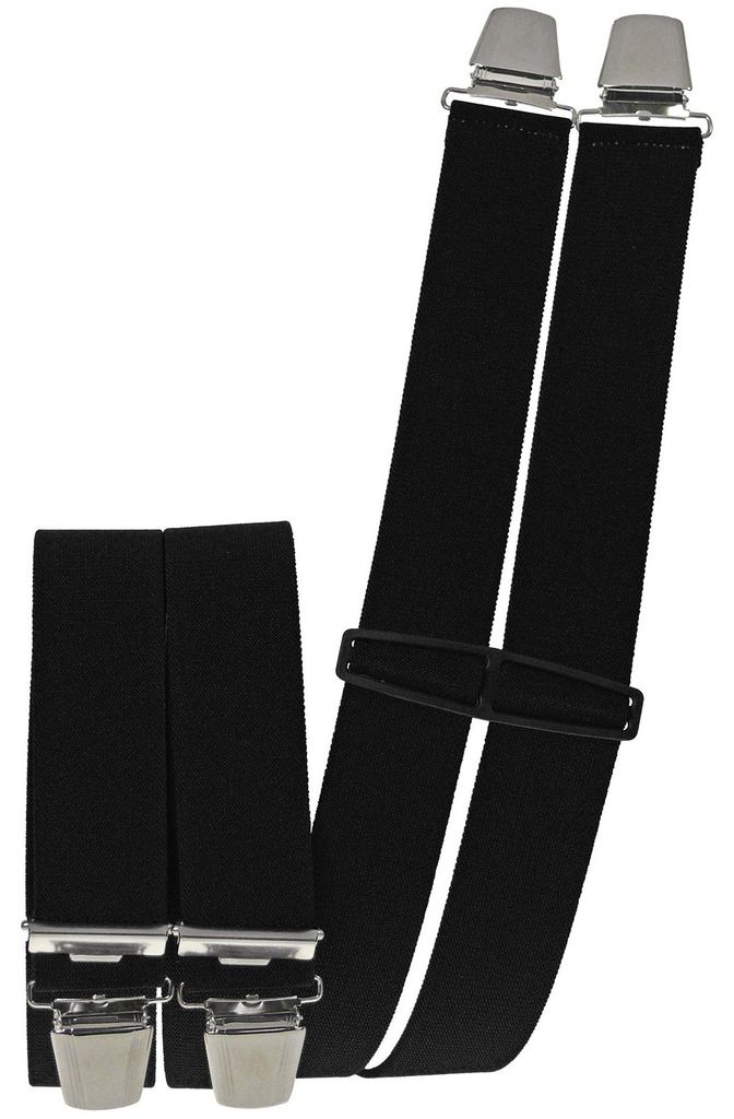 Hosenträger mit 4 extra starken  Clips uni Farben Produktbild 