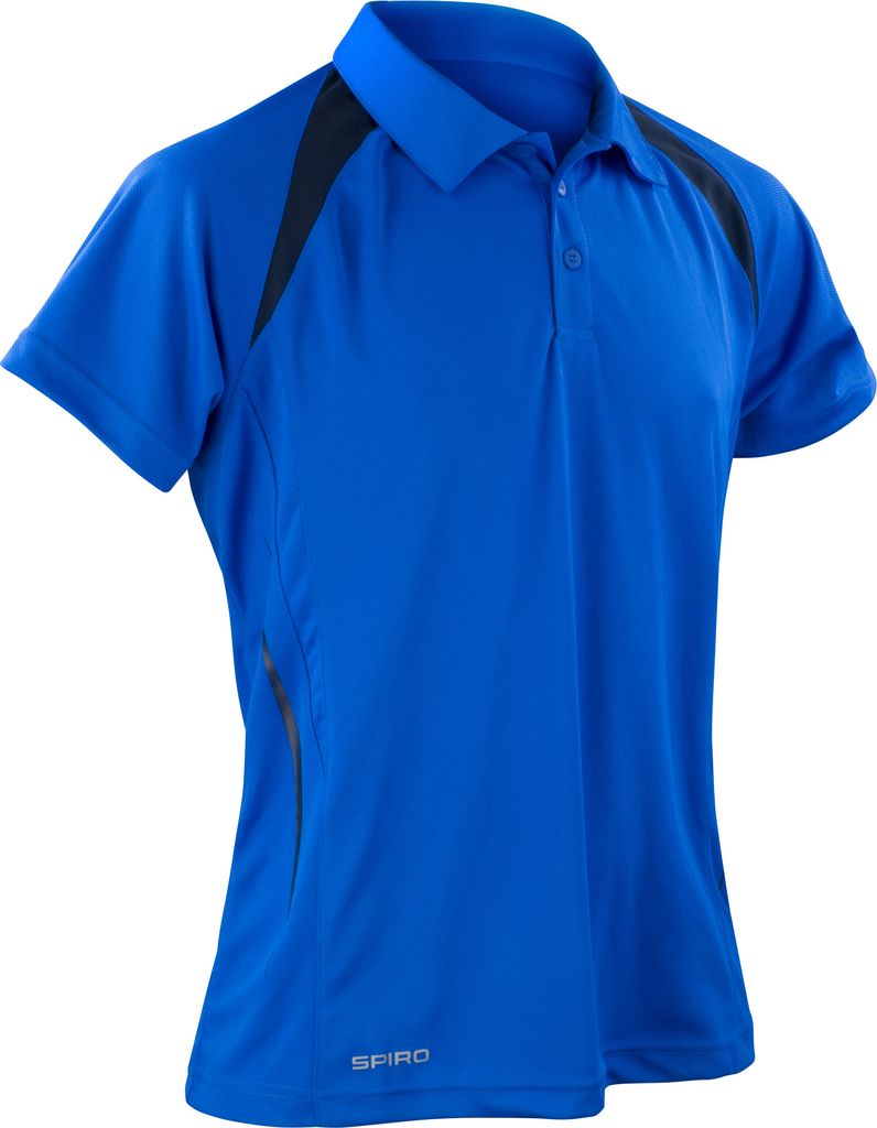 Spiro Herren Sport Polo-Shirt Team Spirit Performance RW1470 (4XL) (Königsblau/Marineblau)