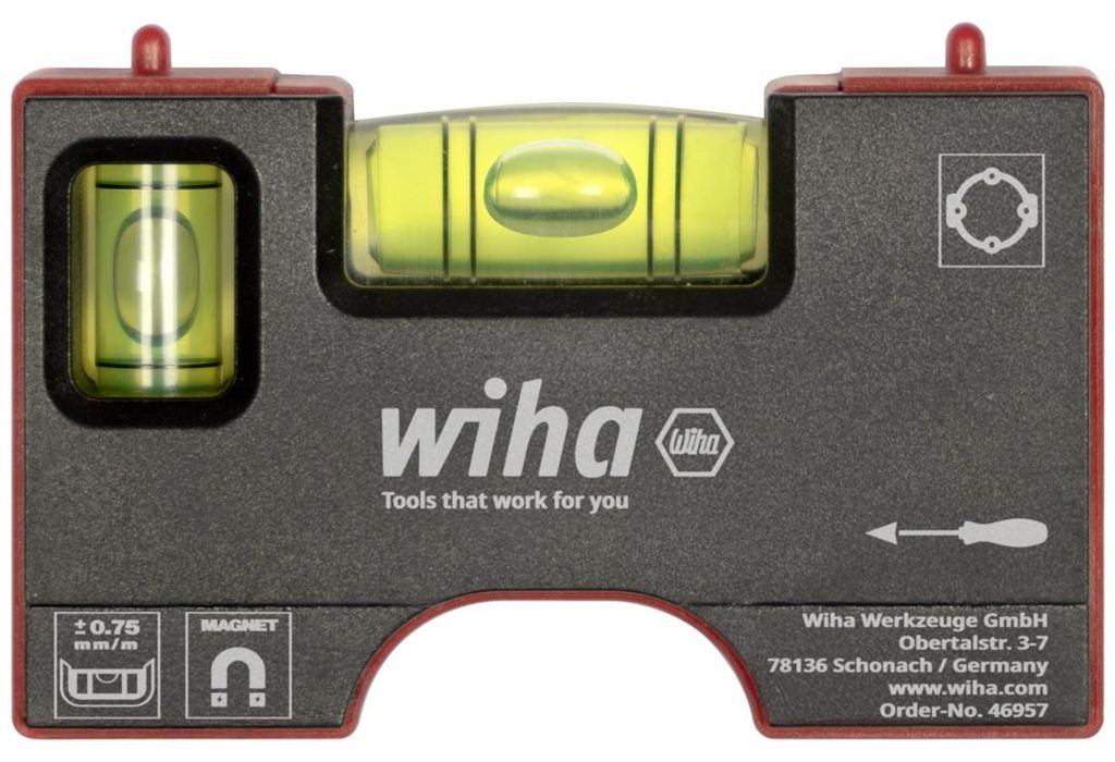 Wiha mini-waterpas, zakformaat, 8 cm, met magneet Productafbeelding 