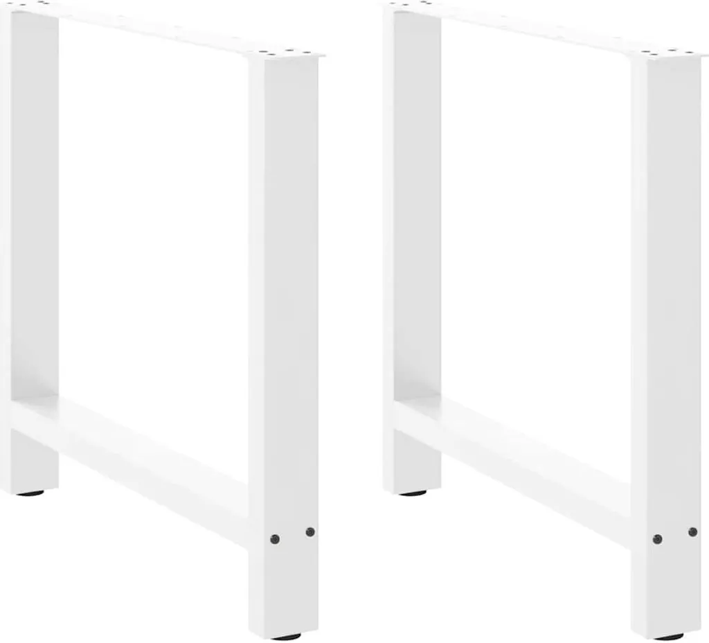 Offerta Set 2 Gambe Tavolo Acciaio Bianco 70x72-73cm Robuste