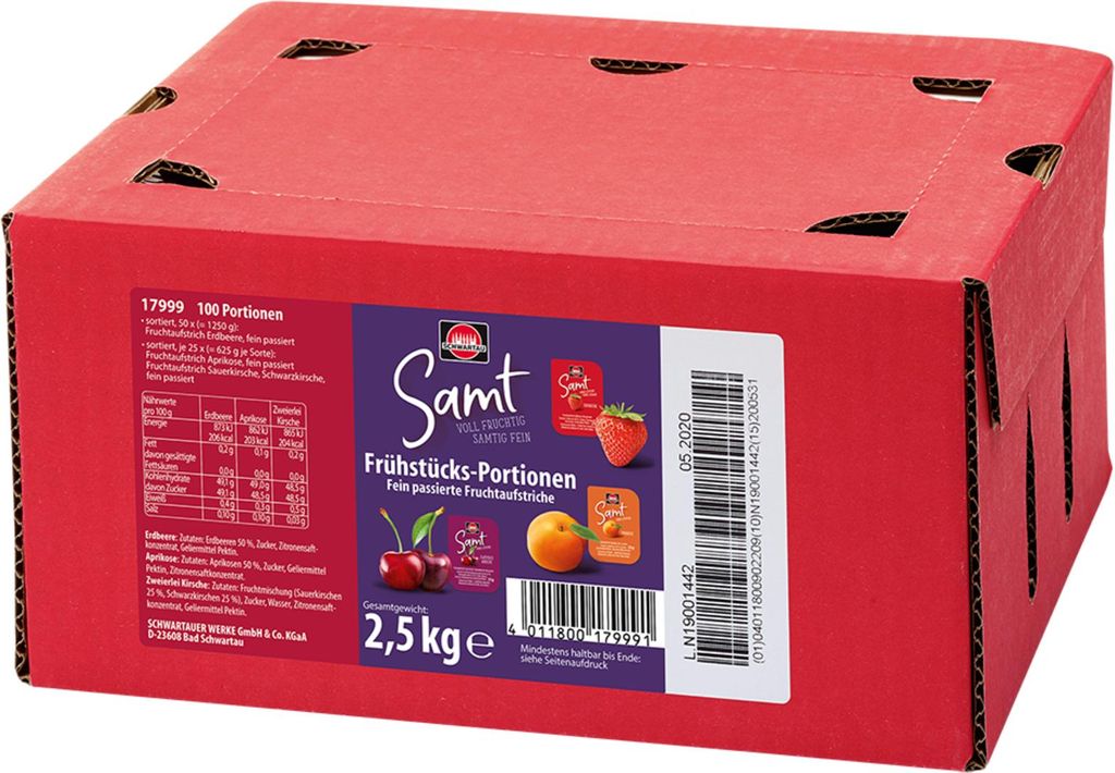 Schwartau Konfitüre Samt 3006182 25g 100St Produktbild 