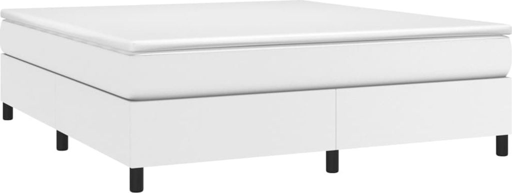"Winterschlussverkauf "Boxspringbettgestell - CLORIS - Doppelbett - Robust und langlebig - Weiß 180x200 cm - Einfache Montage - Kunstleder - DEMö...
