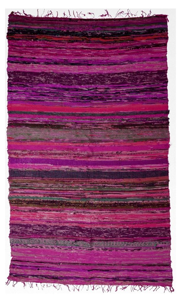 Leichter Flickenteppich, Flickendecke 100x160 cm - Lila-bunt