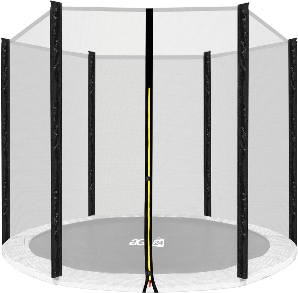 Aga Sicherheitsnetz für Trampolin 180 cm für 6 Stangen Schwarzes Netz / Schwarz