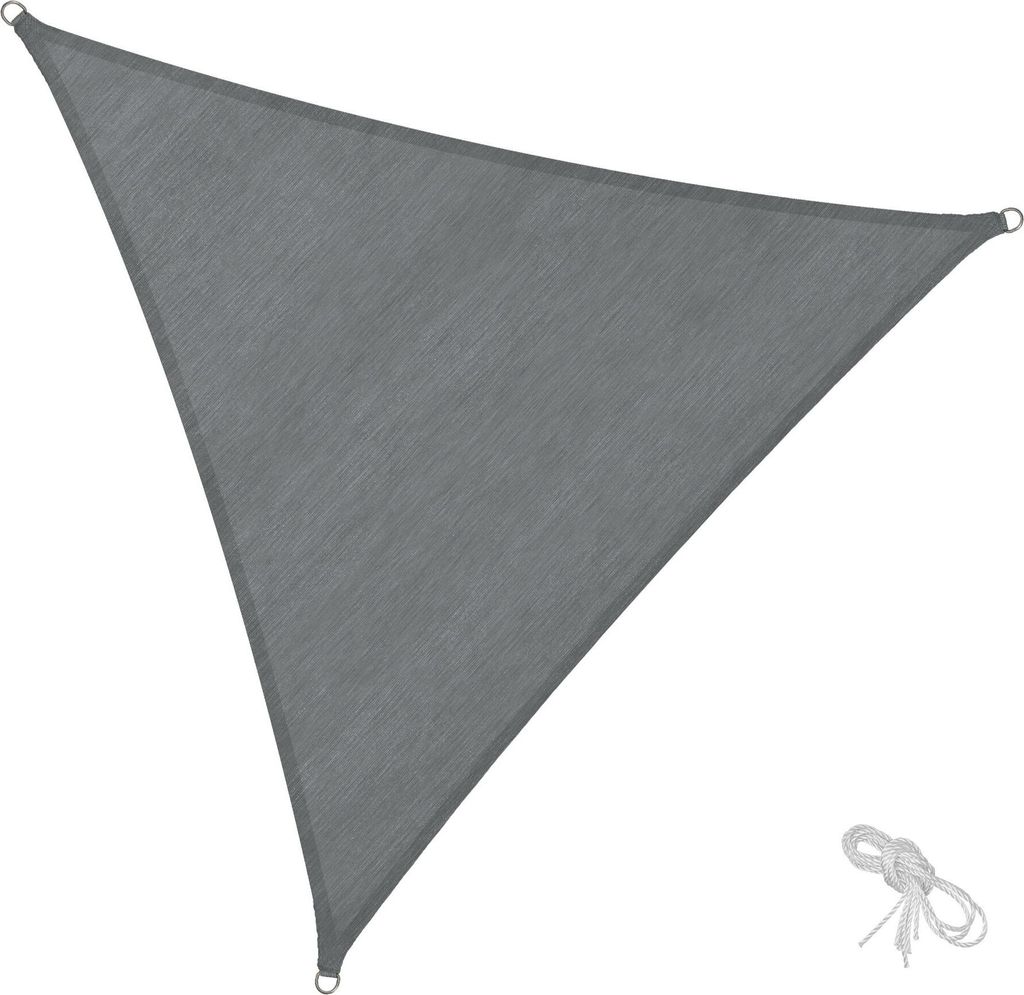 Voile d'ombrage triangulaire, gris - 4 x 4 x 4 m Image du produit 
