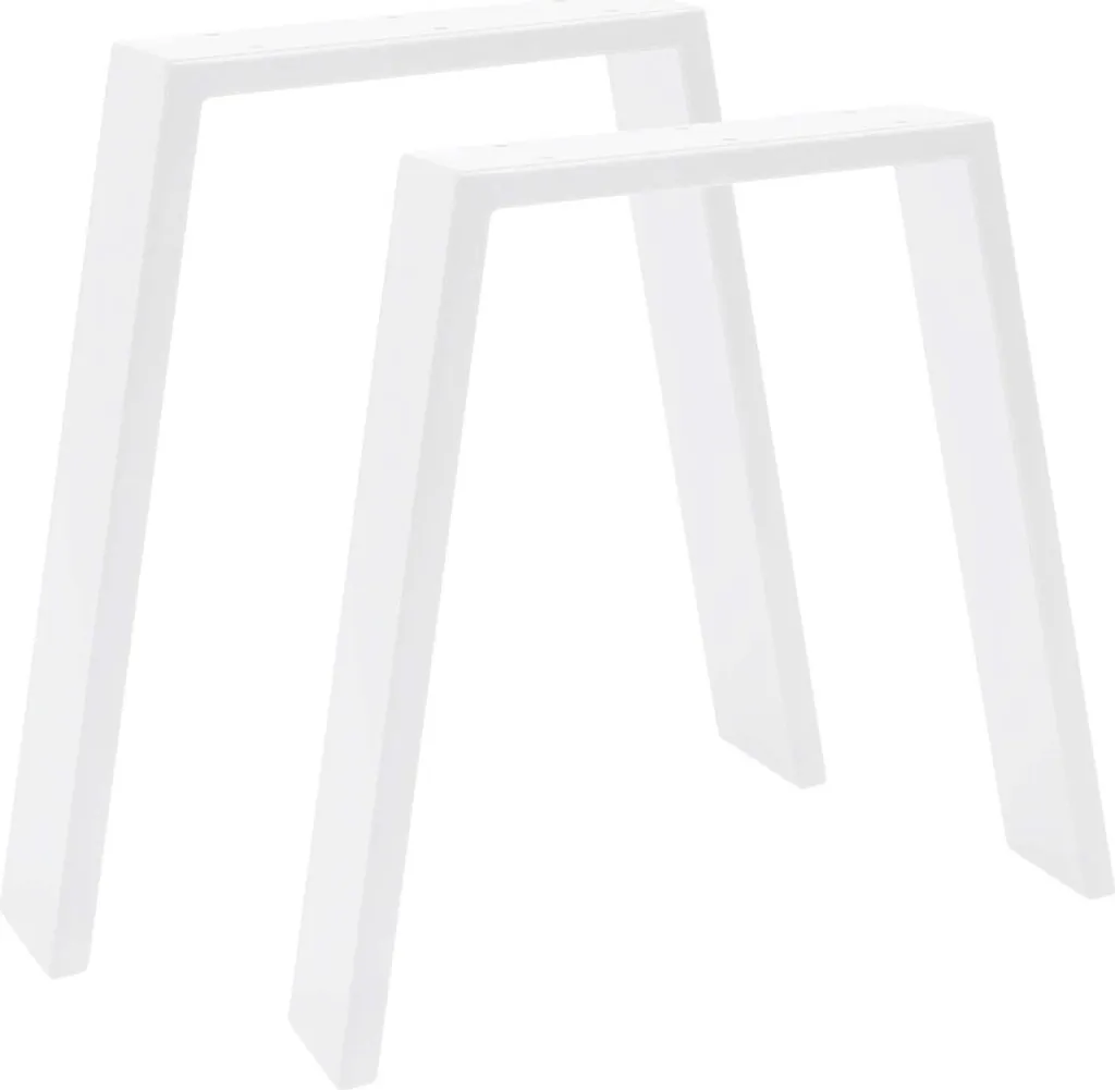 Natural Goods Berlin Mobili corridori CLASSIC, corridori per tavolo, gambe per tavolo, telaio per tavolo, gambe per panca, bianco, L30/45xH42 cm, 2 pezzi