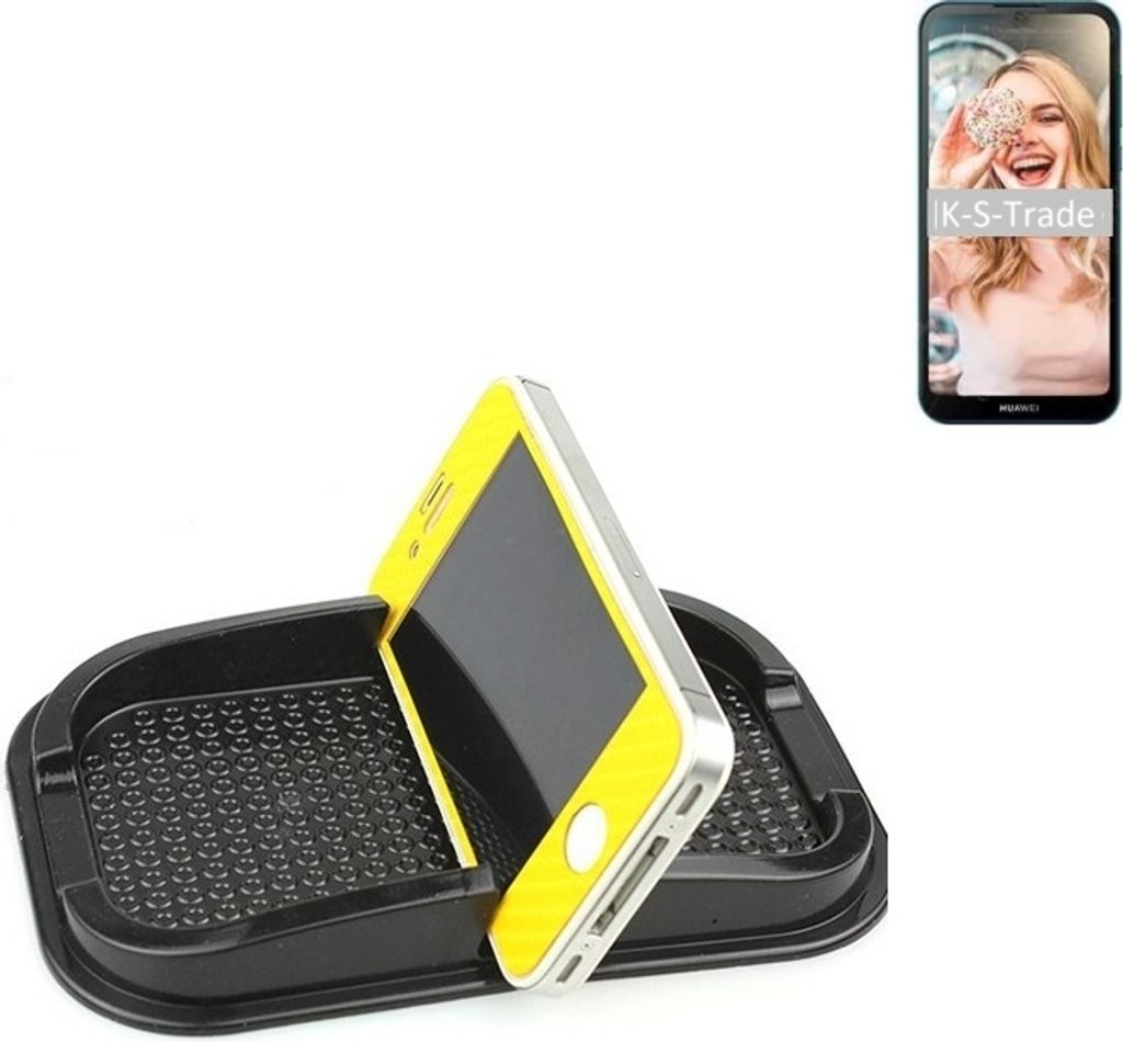 K-S-Trade Auto Anti Rutsch Matte Smartphone-Halter kompatibel mit Xiaomi Redmi Note 7 Haft Pad Armaturenbrett Handy-Halterung Silikon