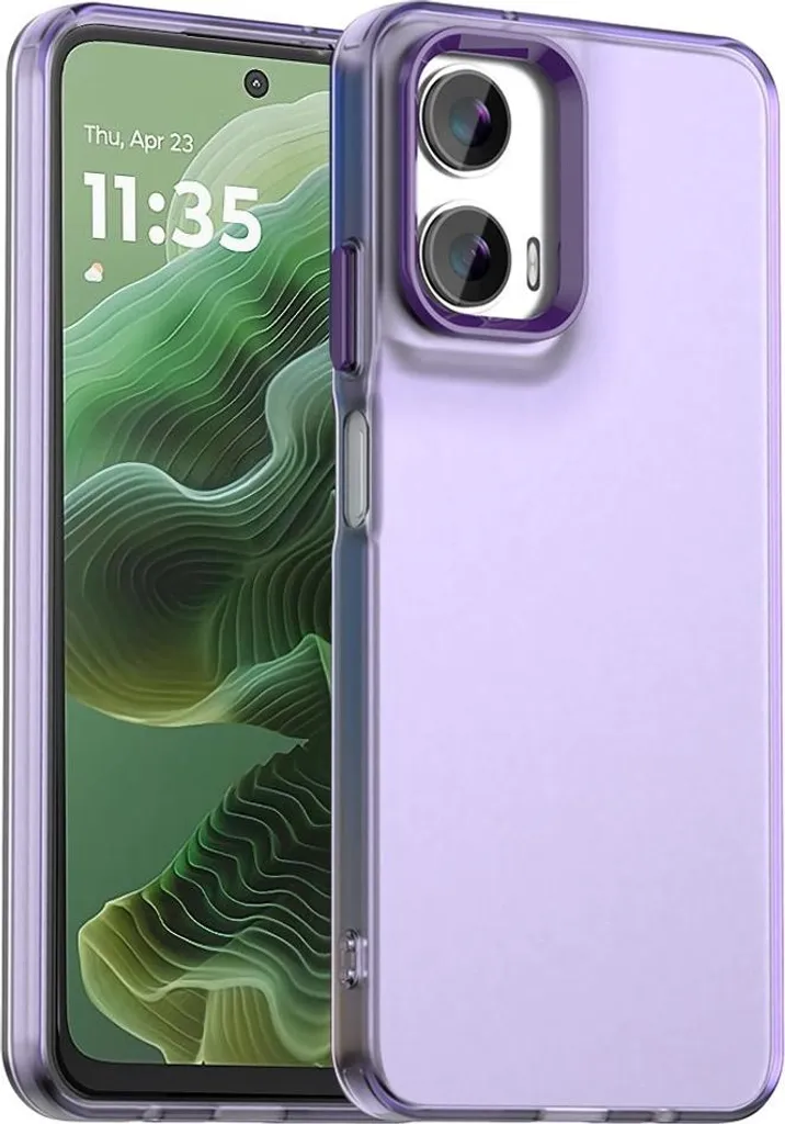 Custodia per Motorola Moto G35 - Cover posteriore Phonesta HardFrost Semi-Trasparente - Viola opaco