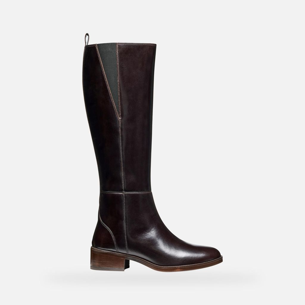 Geox Dunkelbraune Damenstiefel von Camexia 37