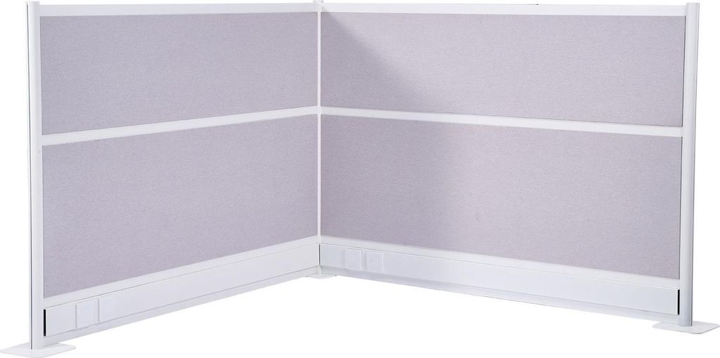 SucceBuy Trennwände, Sichtschutzwände, 2er-Set, 183 x 122 cm, Raumteiler aus PET mit Steckdosenabdeckungen, freistehende Paravents für Büro, Bi...