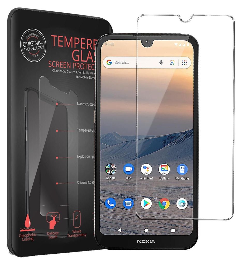 2x Panzerglas für Nokia 1.3 Glas Folie Displayschutz Schutzfolie