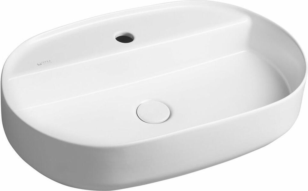 INFINITY OVAL Aufsatzwaschbecken, 60x40cm, weiss matt