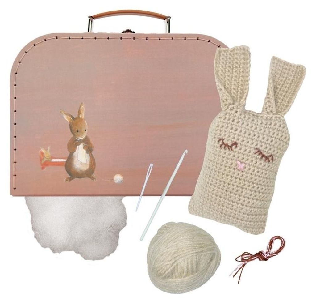 Häkelset Hase im Hasen-Koffer – DIY für Kinder