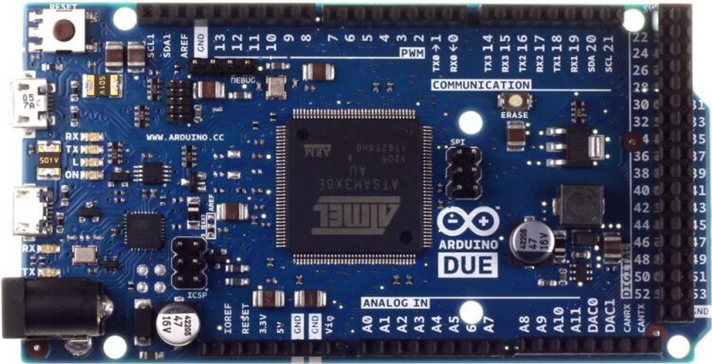 Arduino Due, USB, 84 MHz, Atmel SAM3X8E ARM Cortex-M3, 96 Produktbild 