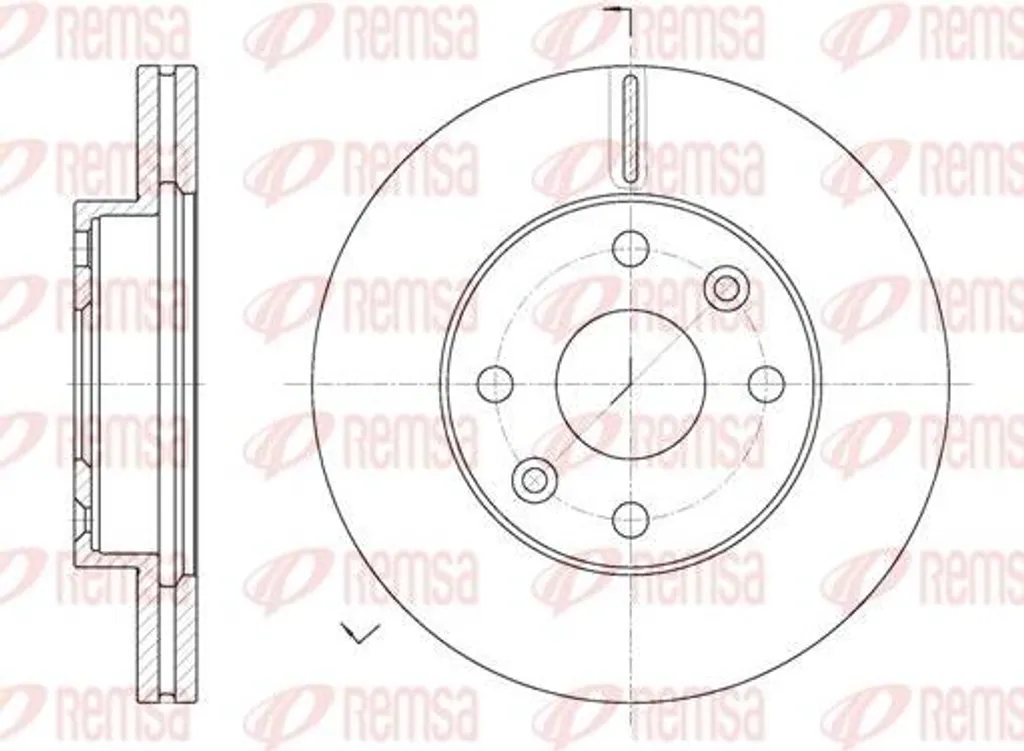 Disque de frein REMSA 61116.10 OE KDX7433251 pour modèle Rio