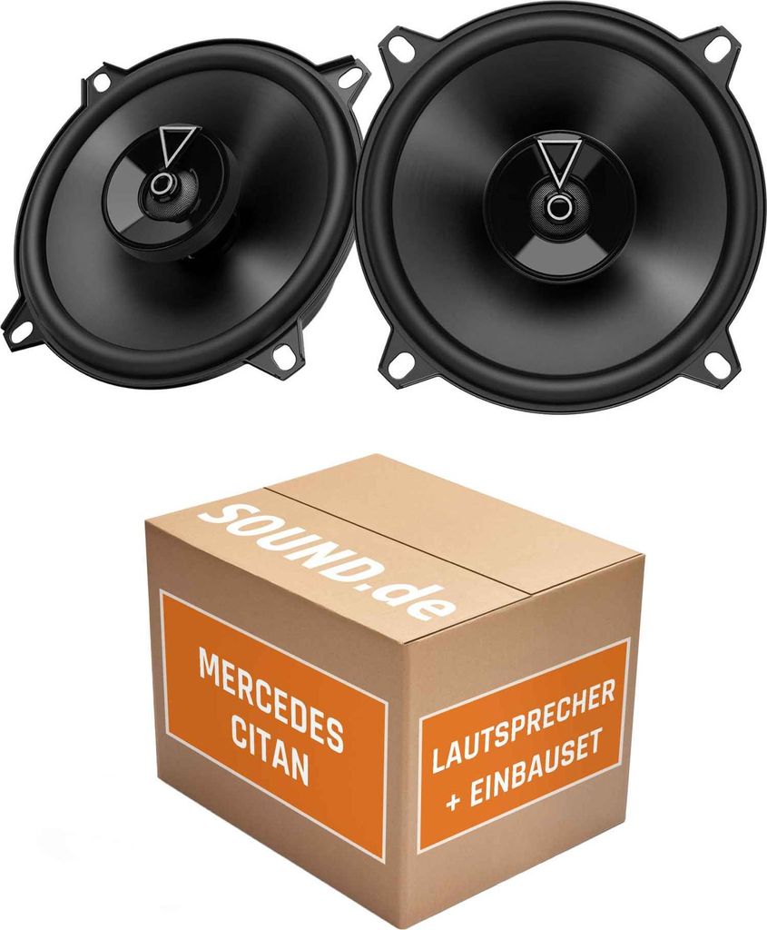Lautsprecher Boxen Einbaupaket vorne JBL Club3 54F passend für Mercedes Citan W415 | 2x Tief-Mitteltöner mit integriertem Hochtöner 135W MAX