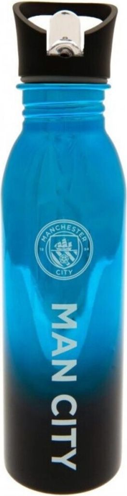 Manchester City FC - Wasserflasche, Edelstahl, 700ml SG19924 (Einheitsgröße) (Blau/Schwarz)