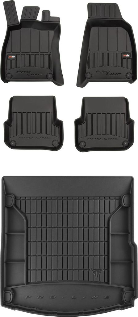 FROGUM Gummimatten Auto Fußmatten + Kofferraummatte für Audi A6 C6 2004-2006
