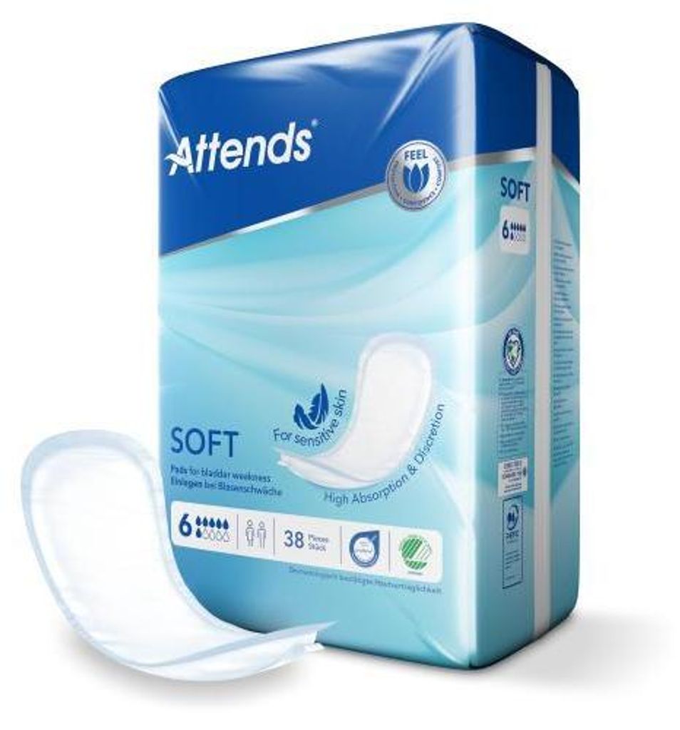 Wkładki higieniczne Attends Soft 6 Heavy Bladder Weakness Zdjęcie produktu 
