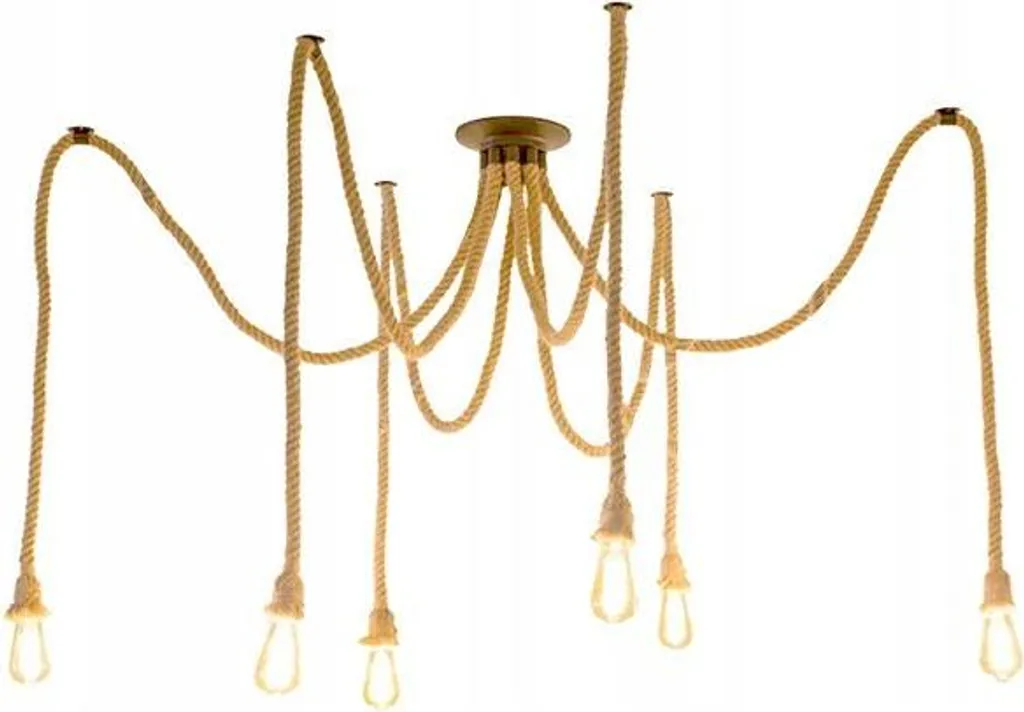 Luminaire Toolight APP680-6CP Marron : Suspension Industrielle 6 Bras