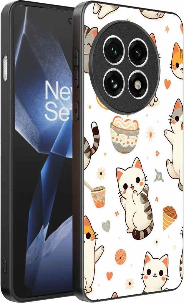 Adatto per OnePlus 13R Custodia per telefono con stampa di gatto - Custodia posteriore in TPU con disegno di gatto - Smartphonica