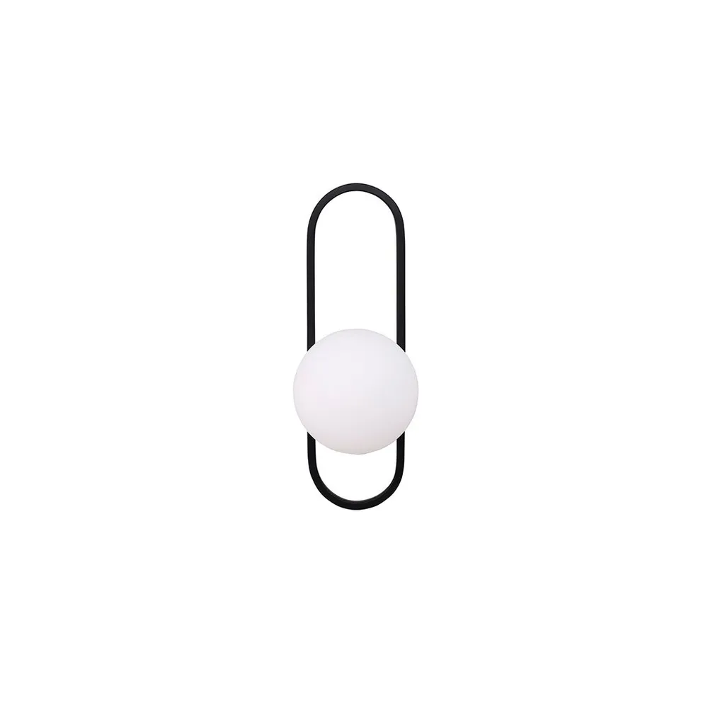 Lampada da parete Alpes Lighting 15x19x40cm nera.