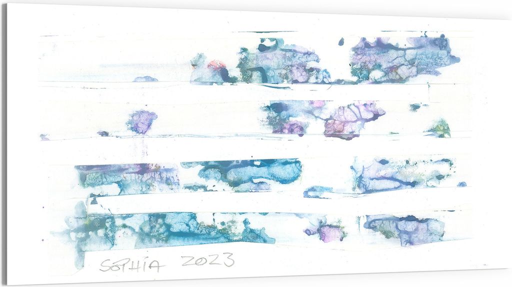 DEQOART Glasbild Echtglas 100x50 cm 'Fine Art 'strip'' Wandbild Bild modern Deko