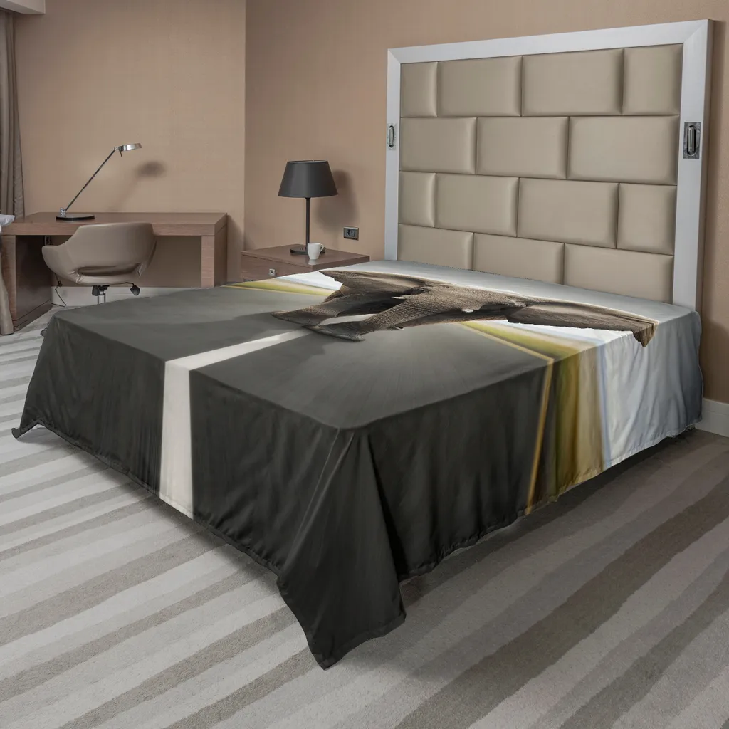 Drap plat 244 x 205 cm pour décoration de chambre thème jungle urbaine