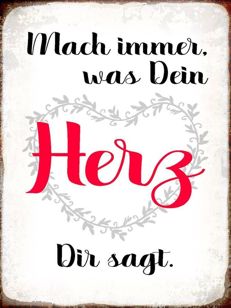vianmo Holzschild 40x30 cm mach immer was Dein Herz sagt