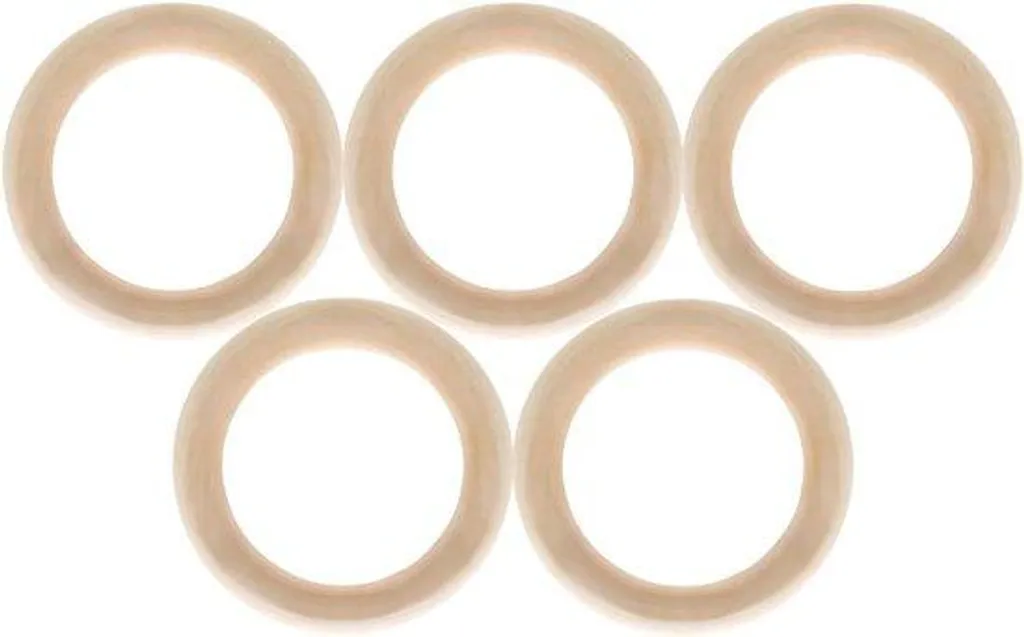 12 Anneaux en Bois Naturel 80mm Lisses - Artisanat et Loisirs Créatifs