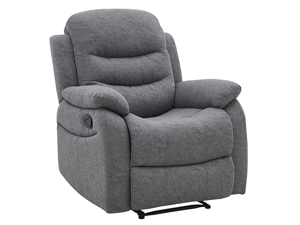 Fauteuil inclinable PETR gris idéal pour la lecture et le repos TV