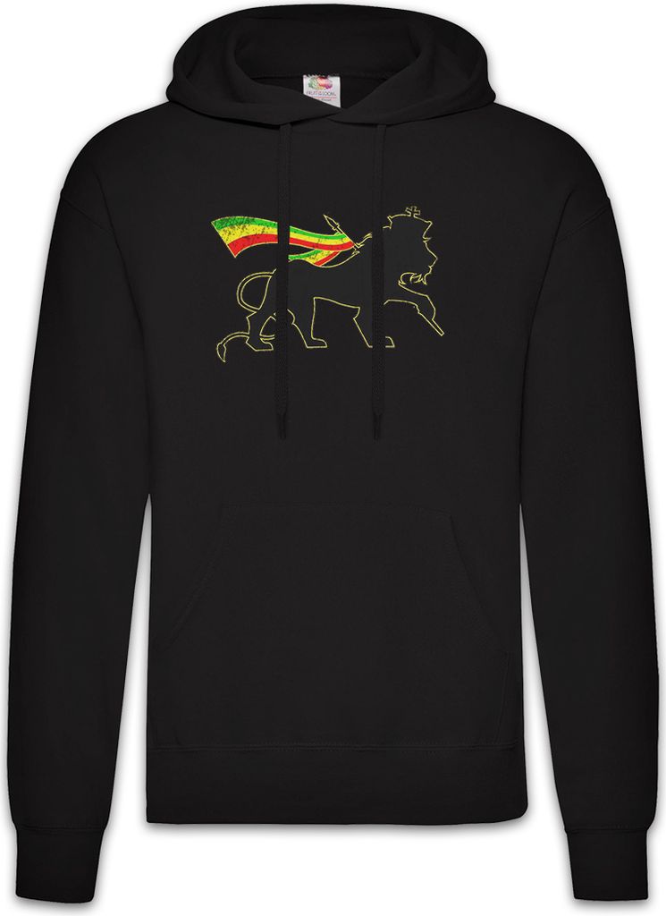 Urban Backwoods Lion Of Judah IV, Herren Hoodie, Farbe: Schwarz, Größe: L