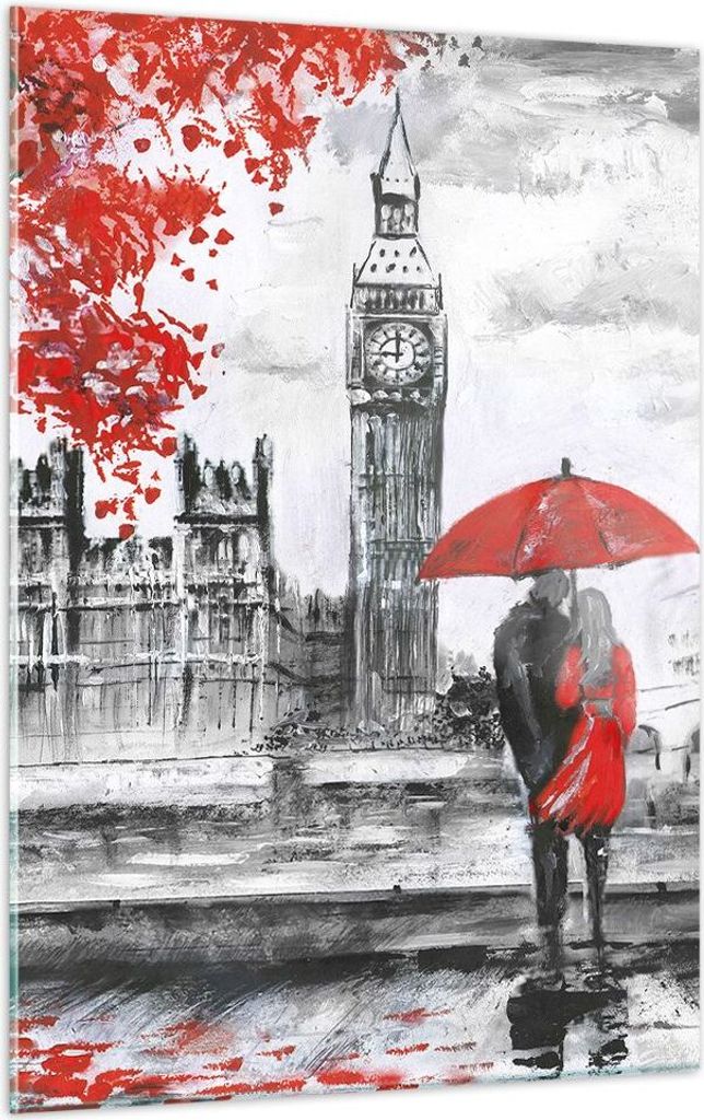 Bilder auf glas - Einteilig - London Architektur big ben - 50x70cm - Glasbilder - Wandbilder - Bilder - zum Aufhängen bereit - Wanddekoration aus ...