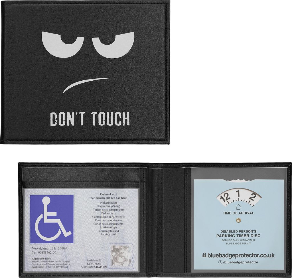 kwmobile Hülle für den deutschen Schwerbehindertenausweis - Schutzhülle aus Kunstleder in Weiß Schwarz - Cover mit Fächern - Ausweishülle kla...