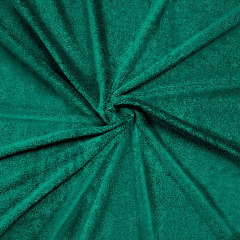 Plaid en microfibre douce verte 150x200 cm - Couverture pour canapé - 3