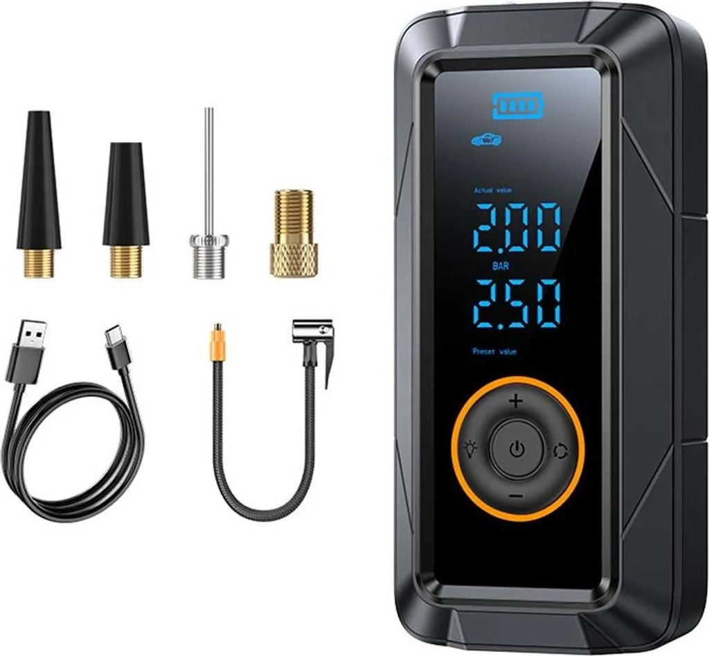 Compresseur de voiture portable INF sans fil pour voyage et urgence