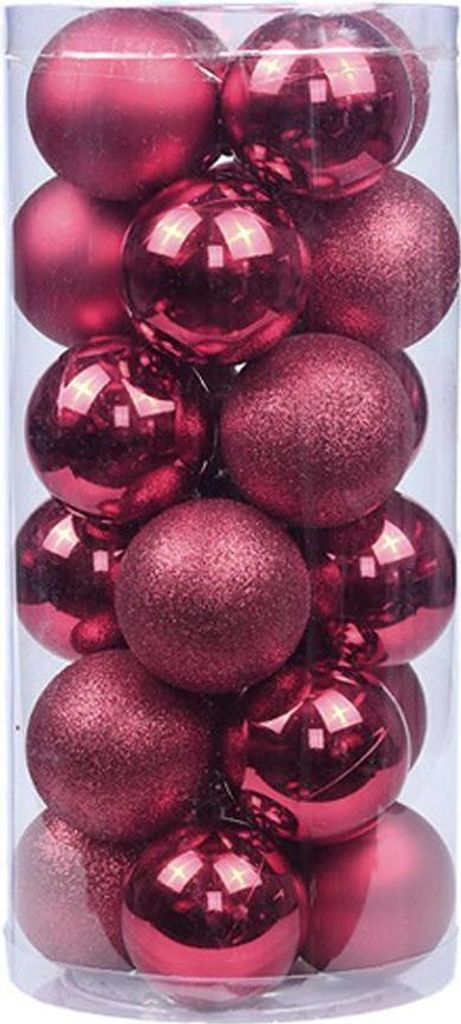 24 bruchsichere Weihnachtskugeln (4 cm Durchmesser) für Weihnachtsbaum, Hochzeit, Geburtstag und Partydekoration