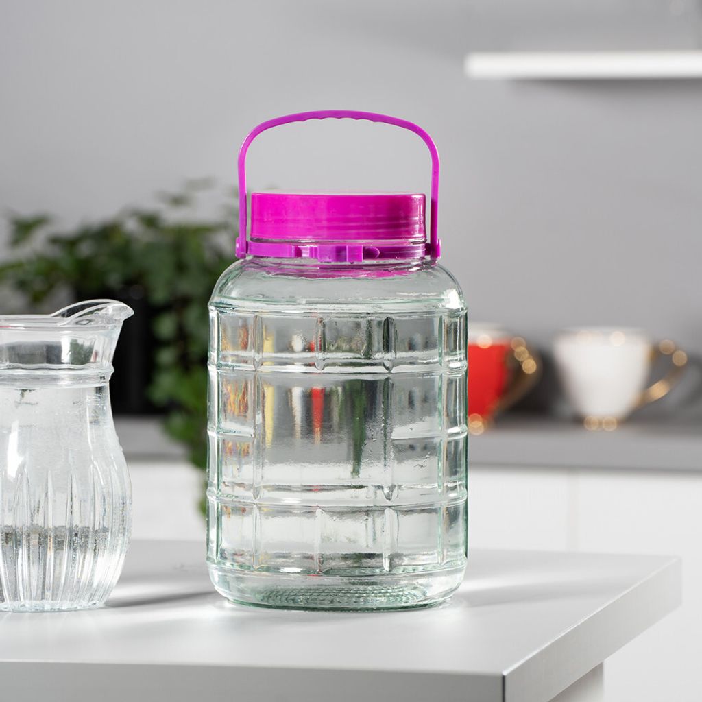 Einmachglas 10L mit Schraubdeckel & Tragegriff Gärglas