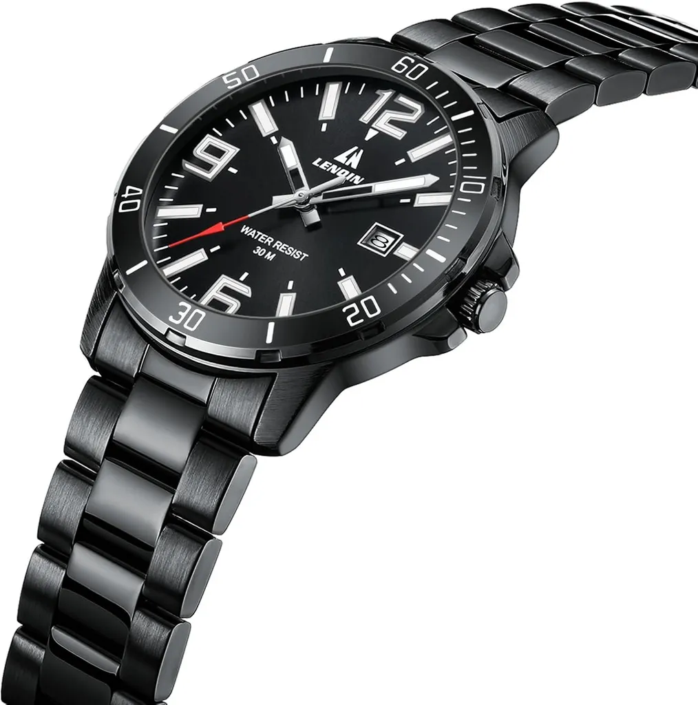 Must-Have Orologio Uomo Acciaio - Lancette Luminose e Stile 3ATM Business - 9