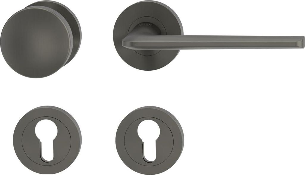GRIFFWERK Wechselgarnitur REMOTE Schraubtechnik GK4 Rosetten rund Knopf R2 Kaschmirgrau R