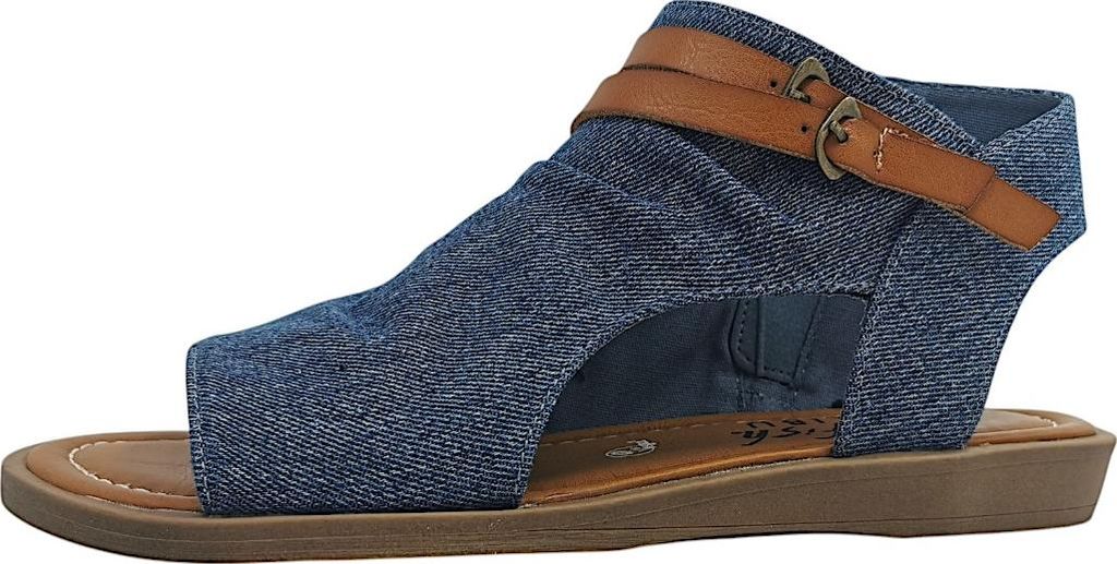 Blowfish Denver Damenschuhe Sandalette Blau Freizeit, Schuhgröße:38 EU