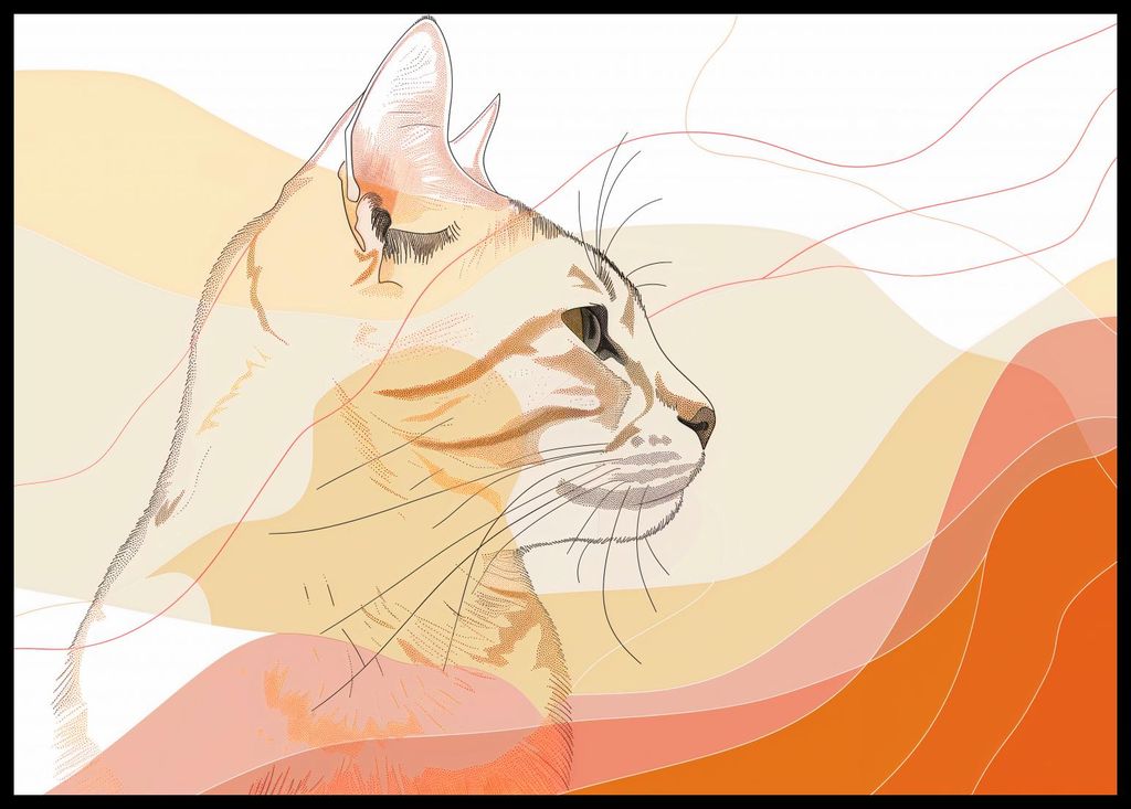 Plakat 84x59,5cm Sanfter Katzenprofil
