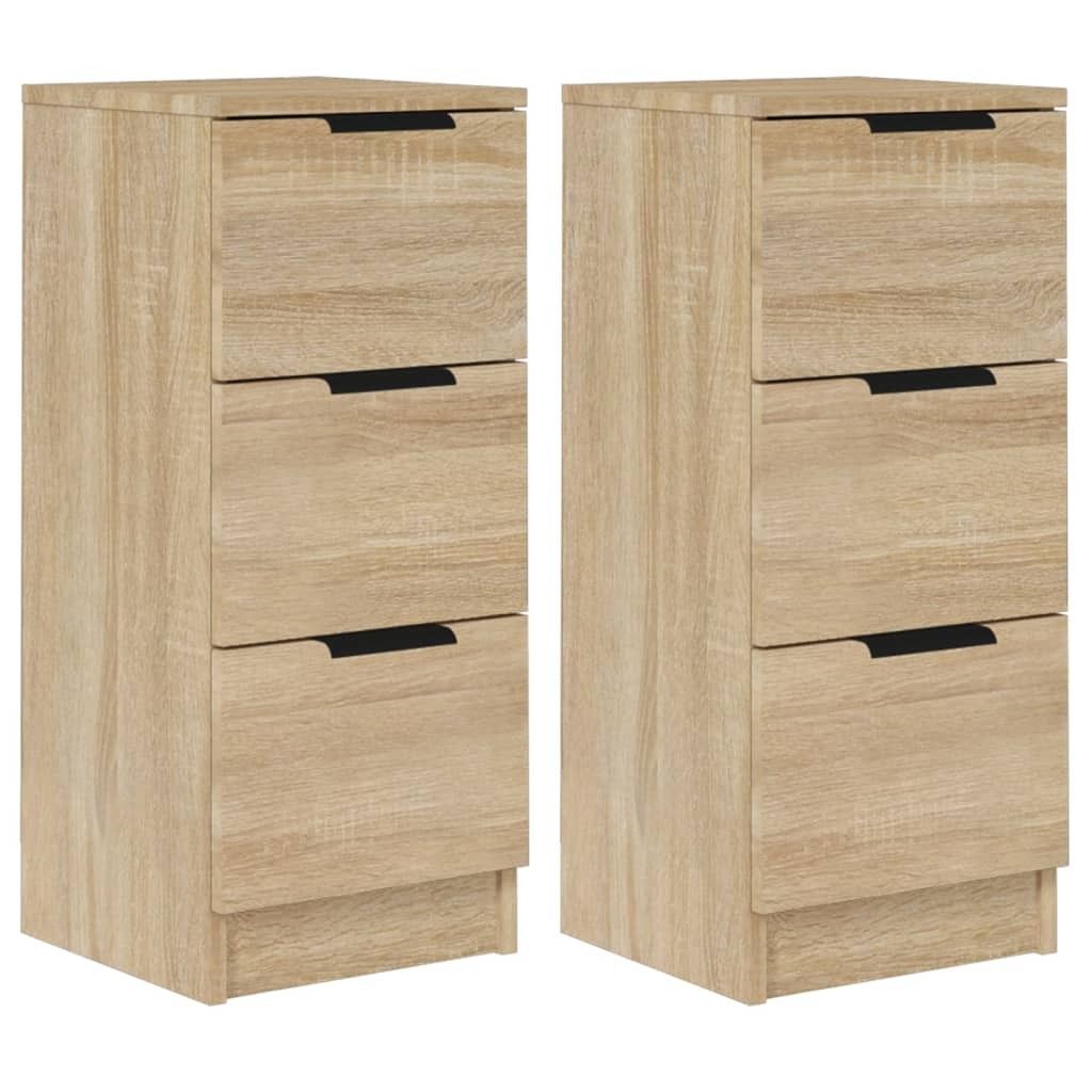 vidaXL Credenze 2 pezzi rovere Sonoma 30x30x70 cm Materiale Immagine del prodotto 