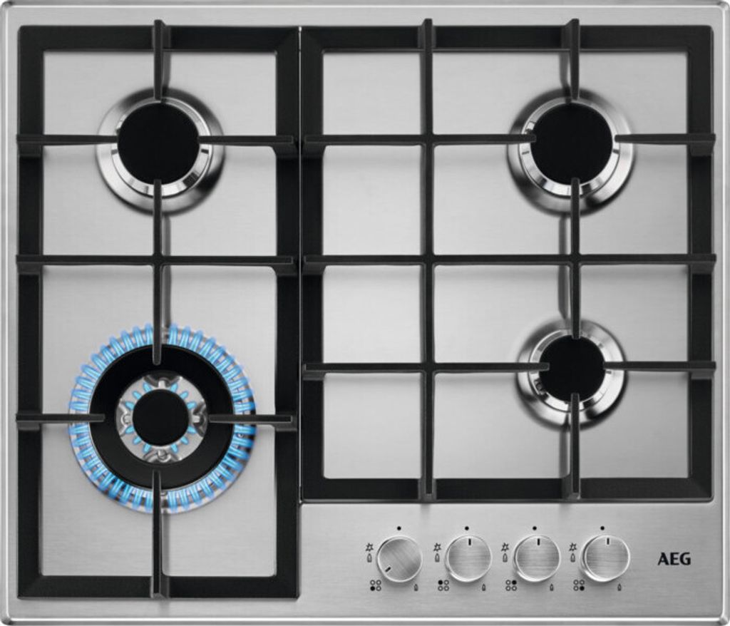 AEG HGB64400SM, Strieborná, Vstavaný, 60 cm, Plynový, Obrázok produktu 
