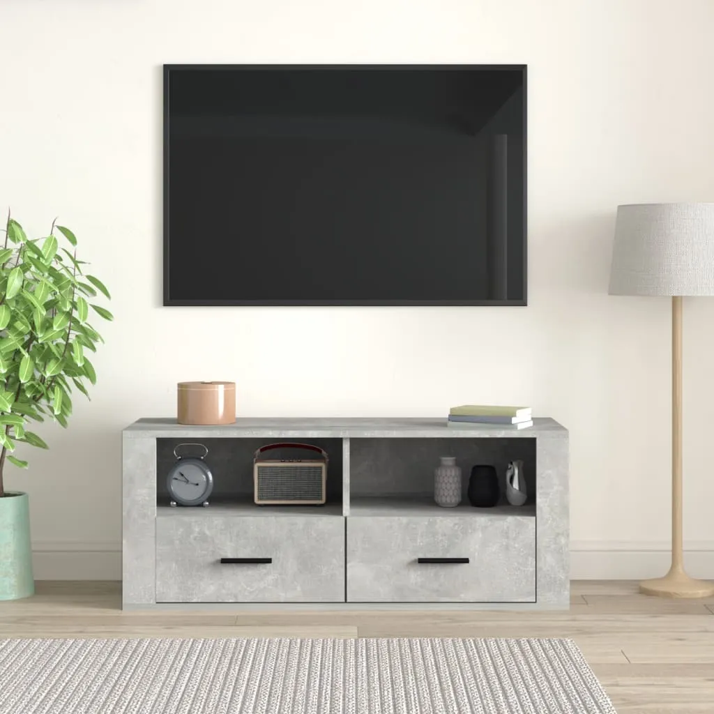 Mobile TV durevole in cemento grigio 100x35x40 cm materiale a base di legno - Mobili TV Octo1525847 1pacco - 3