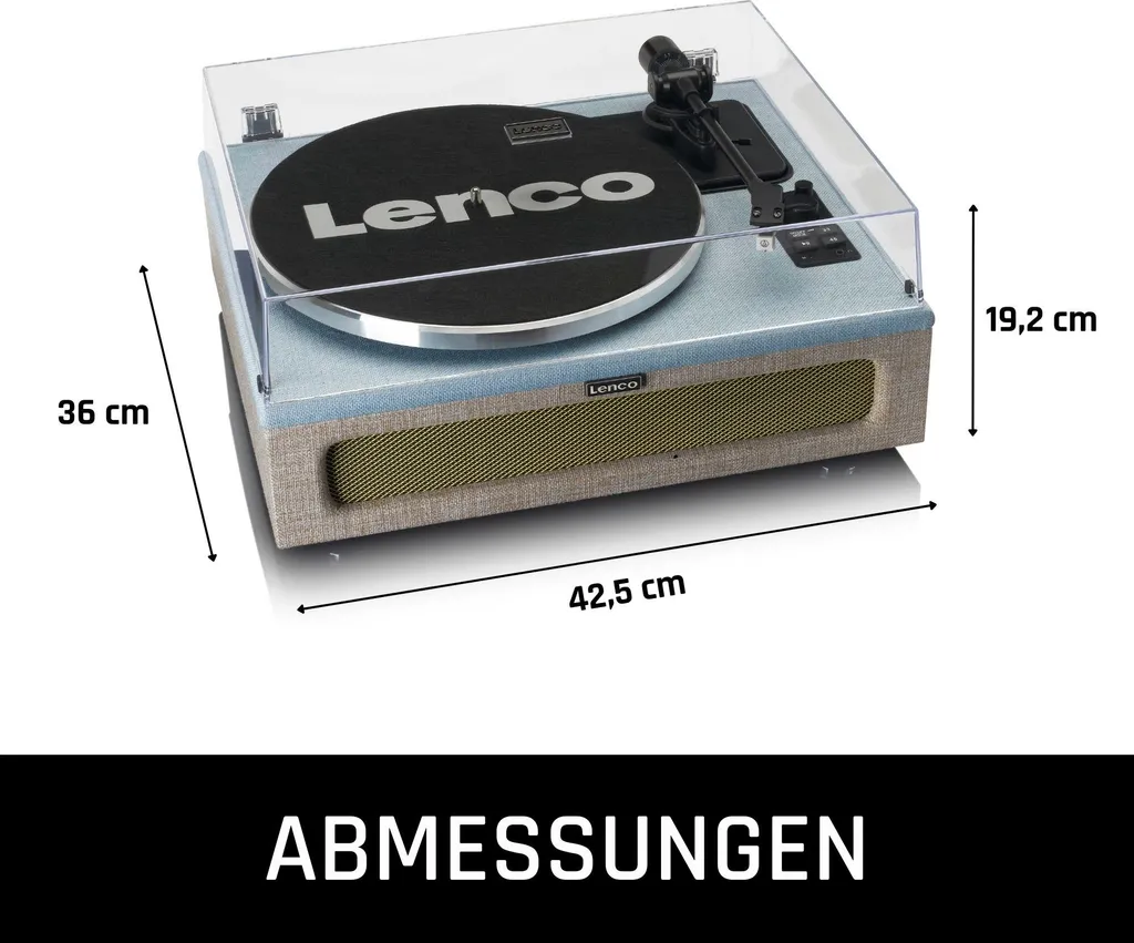 Tourne-disque Bluetooth Lenco LS-440 bois avec enceintes 40W intégrées - 3