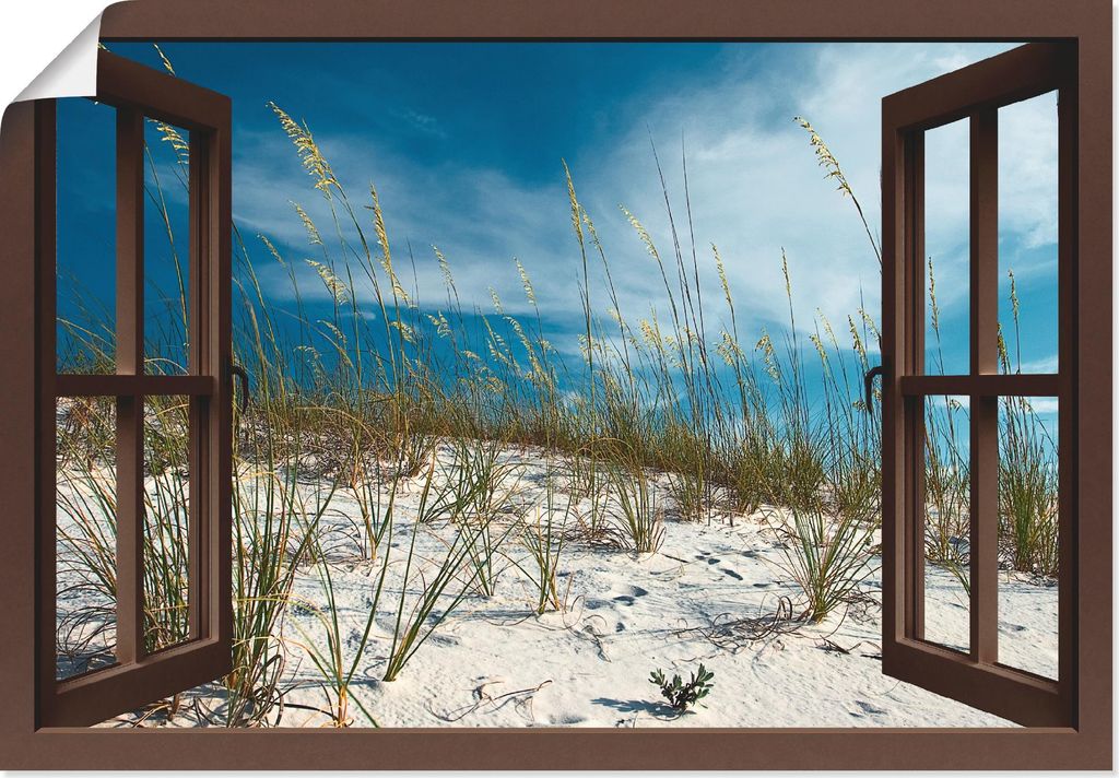 ARTland Poster Sanddüne und Gräser, braun Größe: 100x70 cm