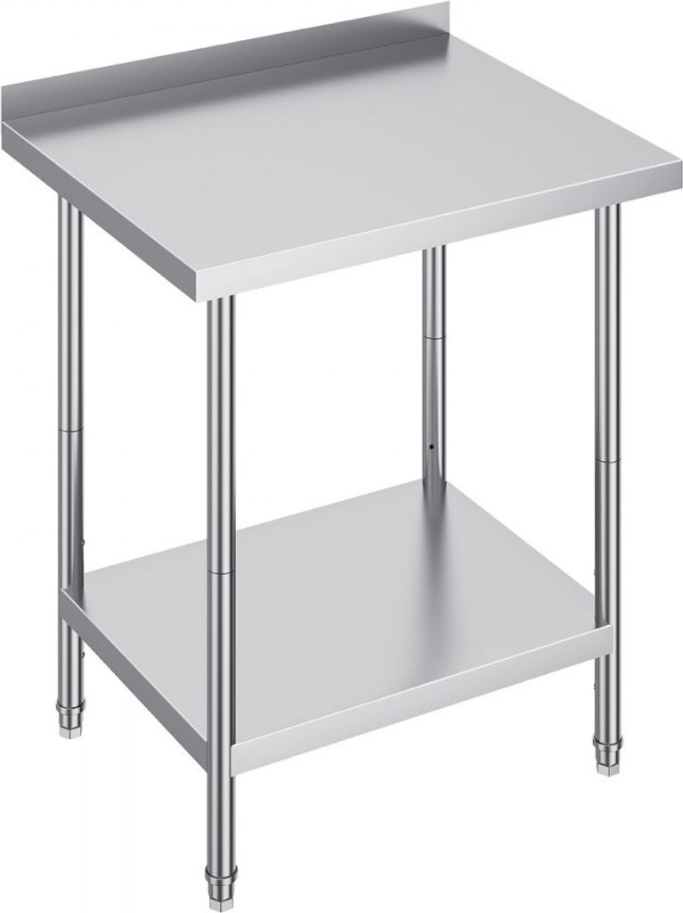 Gewerblicher Arbeitstisch - Küchentisch für Lebensmittelzubereitung - 610x762 mm - Robuste Edelstahlarbeitsfläche - Perfekt für Gastronomie und...